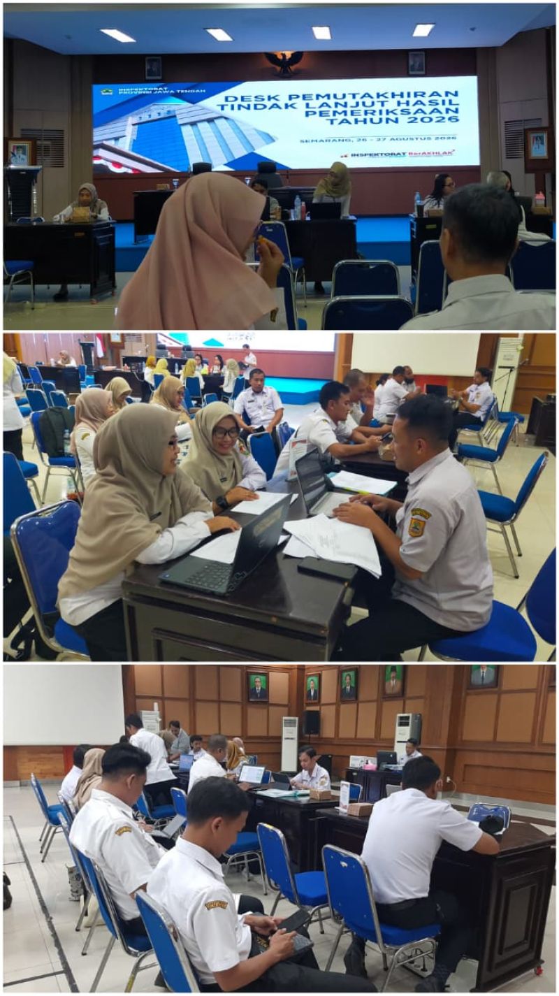 Pemutakhiran Tindak Lanjut Hasil Pemeriksaan Tahun 2026, Inspektorat Temanggung Ikuti Desk di Inspektorat Provinsi Jawa Tengah